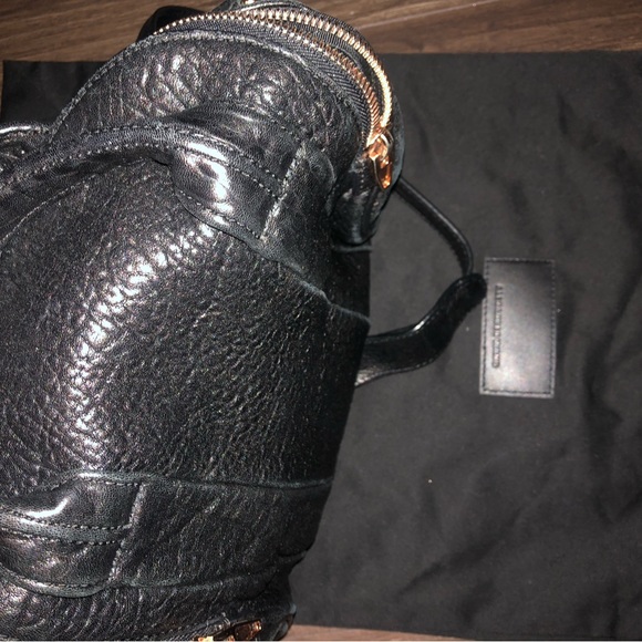 Alexander Wang Rockie rose gold hardware, black pebbled leather purse - Picture 4 of 6